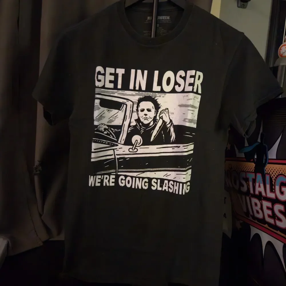 Michael Myers “Get In Loser We’re Going Slashing” Halloween Horror T-Shirt – S